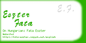 eszter fata business card